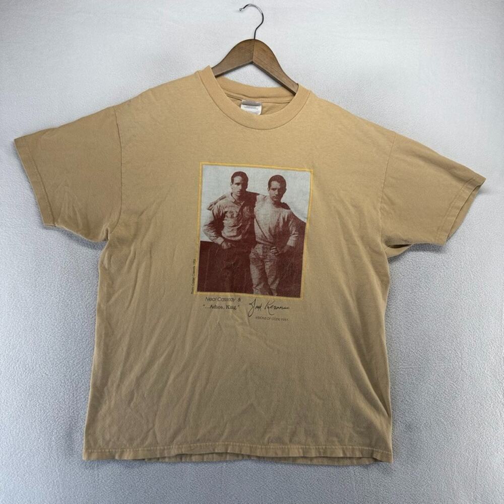 Vintage Visons Of Cody Shirt men's XL Brown Graphic Faded Portrait 90s Hanes